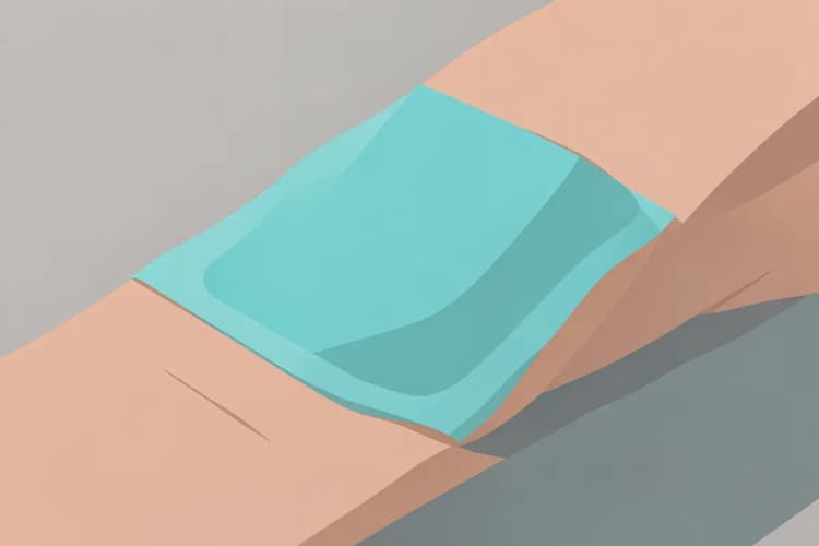 Pele limpa e saudável após aplicação de curativo de silicone em uma área de cicatrização.
